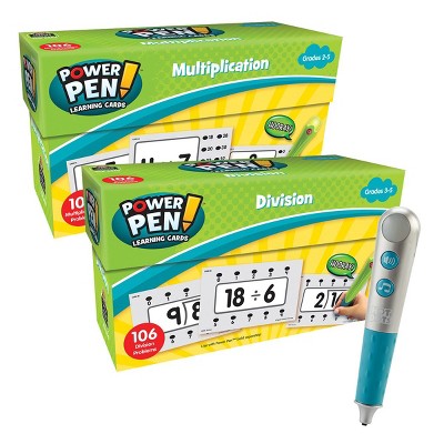 Teacher Created Resources Power Pen Learning Math Quiz Cards - Multiplication, Division & Pen