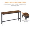 NicBex Industrial Bar Table Set with 3 PU Stools,63" Long Counter Table & Padded Bar Chairs,Counter Stools Set for Kitchen,Living Room - 4 of 4