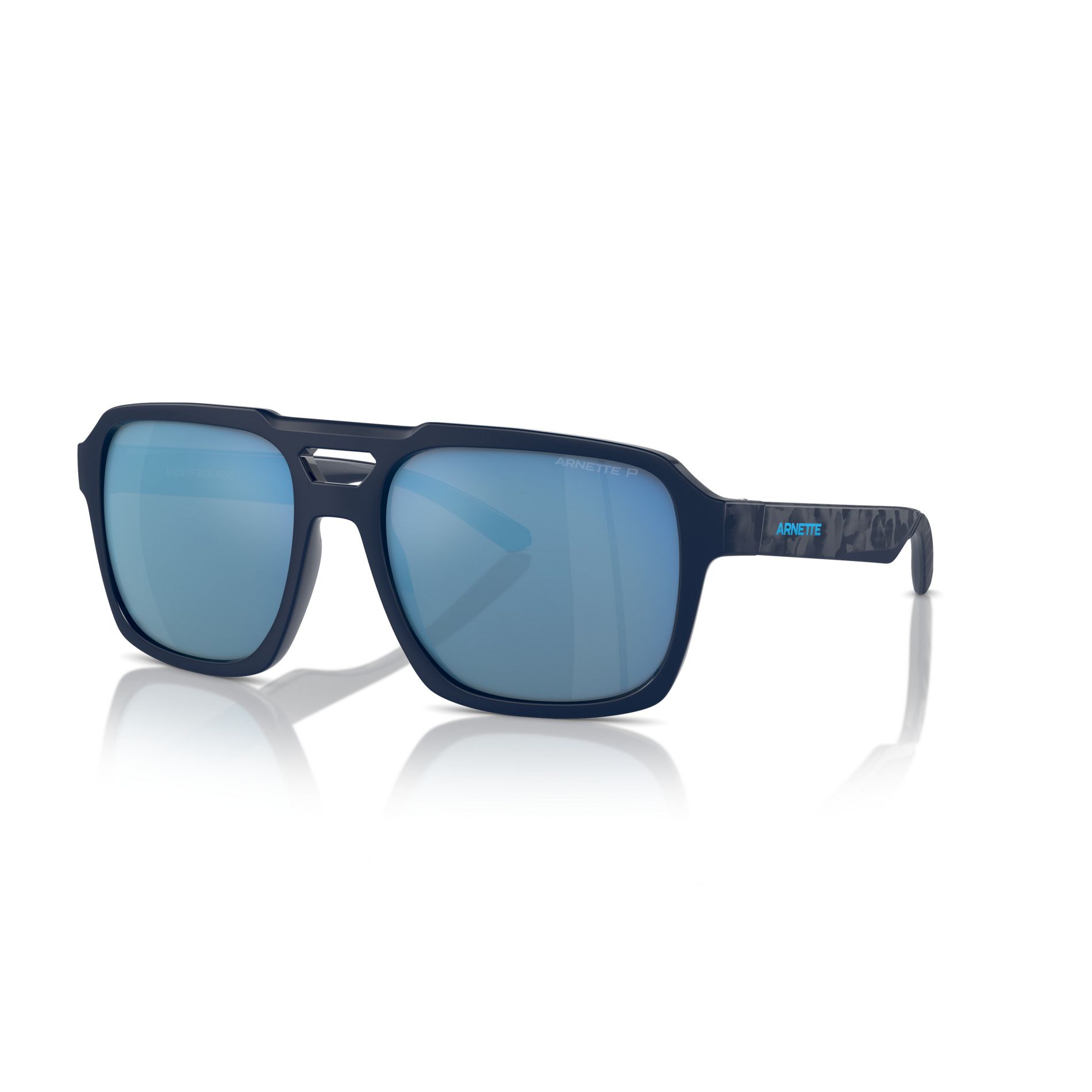 Arnette AN4339 57mm Man Pilot Sunglasses Polarized Dark Grey Mirror Water Polar Lens