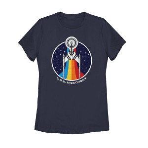 Women's Star Trek: Discovery Rainbow Starfleet Pocket Badge T-Shirt - 1 of 4