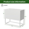 Dovelina White Modern Metal Rectangular Planter for Flowers or Shrubs in Patio&Garden - 4 of 4
