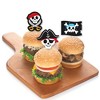 Big Dot of Happiness Pirate Ship Adventures - Dessert Cupcake Toppers - Skull Birthday Party Clear Treat Picks - Set of 24 - 3 of 4