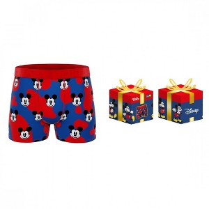 Mens Crazy Boxers Disney Mickey Mouse Faces Boxer Briefs in Present Box - 1 of 4