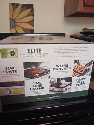 GreenPan Elite Ceramic Nonstick 4-Square Waffle Maker — Las Cosas Kitchen  Shoppe