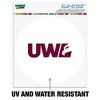University of Wisconsin - La Crosse University Secondary Logo Automotive Car Window Locker Circle Bumper Sticker - 2 of 4