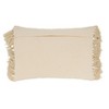 Saro Lifestyle Fringe Haven Outdoor Throw Pillow Cover, 16"x24", Beige - 2 of 3