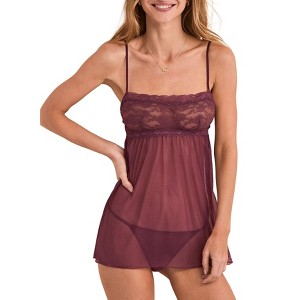 Adore Me Women's Collie Babydoll Lingerie XL / Crushed Violets