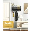 LunaLulinlk Key Holder for Wall Double Mail Organizer Wall Mount with Store Shelf and 4 Sturdy Hooks,Hanging Key Rack Hanger Black - 2 of 4