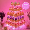 Hachikiko 5 - Tier Acrylic Cupcake Stand with LED String Light, Premium Cupcake Holder Tower for Weddings, Birthday Parties Decor - 3 of 4