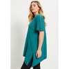 June + Vie by Roaman's Women's Plus Size Short-Sleeve Asymmetrical Tunic - 4 of 4