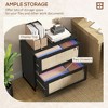 Munora Locking 2-Drawer File Cabinet with Adjustable Hanging Bar, Boho Style Storage for Letter/A4/Legal Files, Black - 4 of 4