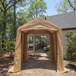 MOEPISY 7x12ft Outdoor Portable Gazebo Storage Shelter Shed with 2 Roll up Zipper Doors and Vents Carport for Motorcycle - 1 of 4