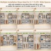 Aheaplus 8-11FT Closet Organizer with Drawers, Walk-in Wardrobe Closet System with 4 Hanging Rods - 3 of 4