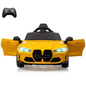 12V Ride On Car for Kids，Licensed BMW M4 Battery Powered Vehicle Car for Boys and Girls, with Remote Control,3 Speed,Led Light - 1 of 4