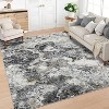 Acekool Washable Abstract Area Rug, Non-Slip Ultra Thin Low Pile Carpet for Living Room Bedroom Office, Lightweight Foldable, Easy Care - 2 of 4