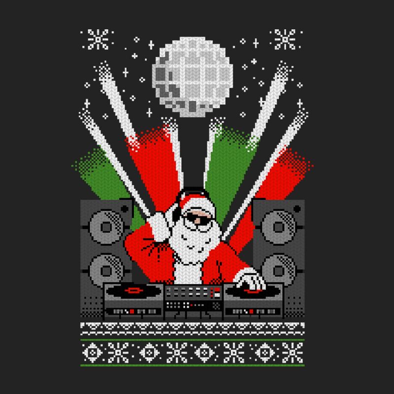 Men's Lost Gods Christmas DJ Santa Ugly Sweater Sweatshirt, 2 of 5