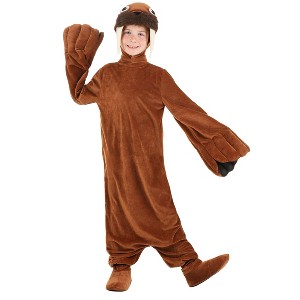 HalloweenCostumes.com X Small   Adorable Kid's Walrus Costume | Sea Creature Jumpsuit for Halloween, Brown/Black/Brown - 1 of 4