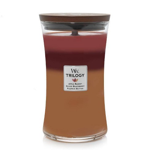 WoodWick Autumn Harvest Trilogy Large Jar Candle Pink/Red/Orange 21.5oz