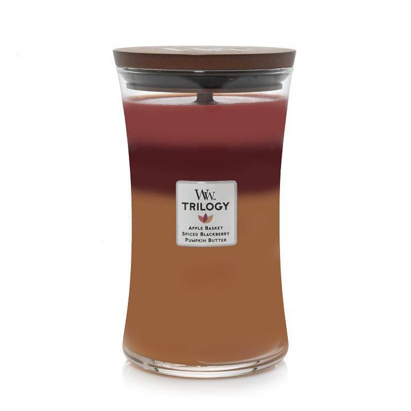WoodWick Autumn Harvest Trilogy Large Jar Candle Pink/Red/Orange 21.5oz, 1 of 5