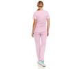 MediChic Women's V-Neck Scrub Set Straight Leg Six Pocket Cargo Scrub Pants with 4-Way Stretch Scrubs Sets - 2 of 4