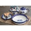 Blue Rose Polish Pottery 1455 Zaklady Round Casserole with Handles - 2 of 3
