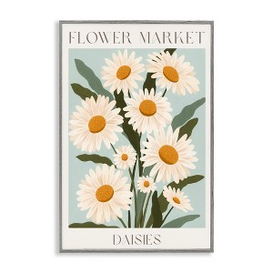 Stupell Industries Flower Market Daisies Framed Giclee Art, Gray, 16" x 24" - 1 of 4