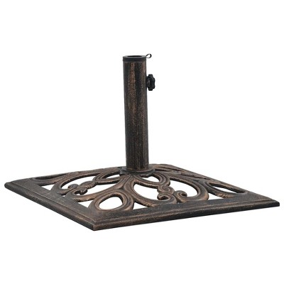 VidaXL Umbrella Base Bronze 26.5 lbs 19.3 in. Cast Iron