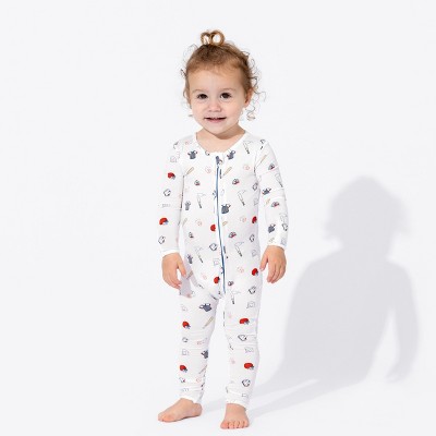 Bellabu Bear Baby Baseball Bamboo Convertible Footie