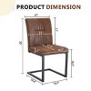 Set of 4 High Back Brown Dining Chairs with Soft Sponge Seat and Black Metal Legs,Comfortable Modern Style for Dining Room-The Pop Home - 4 of 4