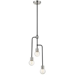 Z-Lite Neutra 3 - Light Chandelier in  Matte Black/Polished nickel - 1 of 1