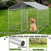 79 Inch Outdoor Dog Kennel for Large Dog, Galvanized Chain Link Dog Cage with UV-Resistant Waterproof Cover Secure Lock - 2 of 4
