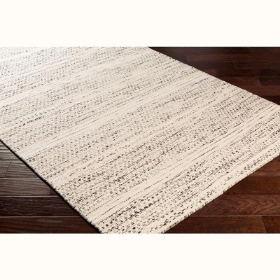 Marie Cream and Gray Handwoven Wool Area Rug