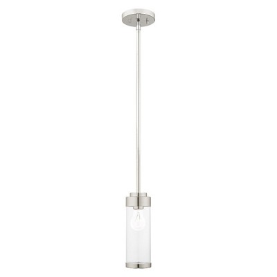 Polished Chrome Mini Pendant with Clear Glass Shade