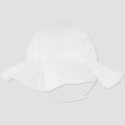 baby girl white sun hat