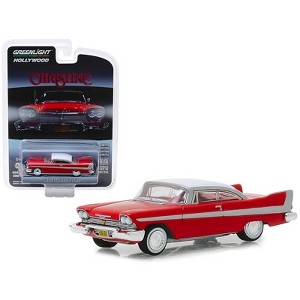 1958 Plymouth Fury Red with White Top "Christine" (1983) Movie "Hollywood Series" 1/64 Diecast Model Car by Greenlight - 1 of 3