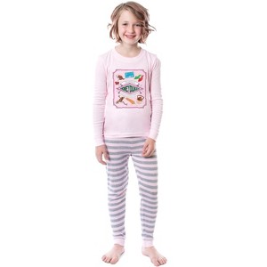 Harry Potter Girls' Honeydukes Sweet Shop Wizarding World Sleep Pajama Set Pink - 1 of 3