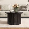 PAGED Square Wooden Coffee Table, Modern Side Table with 4 Storage Drawers, 33.25" Center Table for Living Room, Bedroom - 2 of 4
