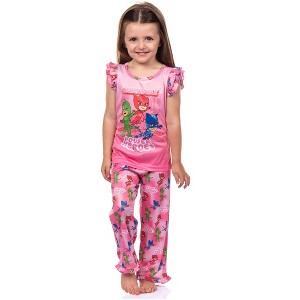 PJ Masks Toddler Girls' Gekko Catboy Unbeatable Power Heroes Pajama Set Pink - 1 of 4