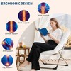 Folding Saucer Chairs for Adults, 300 LB Capacity Comfy Faux Fur Lazy Chair with Metal Frame, No Assembly Required for Bedroom Dorms Apartments - 2 of 4