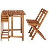 vidaXL Garden Planter Table with 2 Bistro Chairs Solid Acacia Wood - 3 of 4