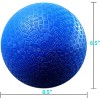 KUYOTQ 8.5 Inch Playground Ball with Air Pump, Pack of 1 Ball with 1 Pump, Official Size for Dodge Ball, Handball, Camps and Schools£¨Blue£© - 4 of 4