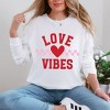 Simply Sage Market Women's Love Vibes Heart Checkered Long Sleeve Garment Dyed Tee - 2 of 3