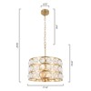 Maxax 17.14" 4-Light Brass Iron Chandelier,Dimmable Ceiling Lighting with Adjustable Chain & Sloped Ceiling Compatibility - 3 of 4