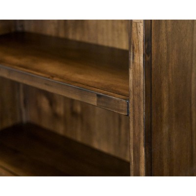 Porter 74" Brown Wood Adjustable Shelves Bookcase