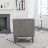 Corduroy Accent Chair with Ottoman, Single Sofa with Walnut Wooden Leg for Living Room, BedRoom, Office - Maison Boucle - 3 of 4