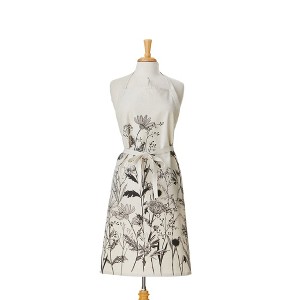 Tag Black Botanical Kitchen Apron - Stylish Cooking Apron for Everyday Use, Machine Washable, 35.5" L x 32" W - 1 of 1