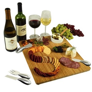 Picnic at Ascot Monogrammed Bamboo Charcuterie, Cheese & Cracker Serving Board - 1 of 3