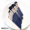 Vivitar Premium 12-Piece Makeup Brush Set – Soft Synthetic, Ergonomic Handles, Cruelty-Free, Complete Face & Eye Set - 2 of 4