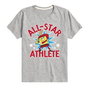 Boys' - SpongeBob SquarePants - American All Star Short Sleeve Graphic T-Shirt - 1 of 4