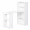 HOMCOM Modern Compact Computer Desk with 6-Tier Storage Shelves, Writing Table Workstation with Bookshelf for Home Office - 4 of 4